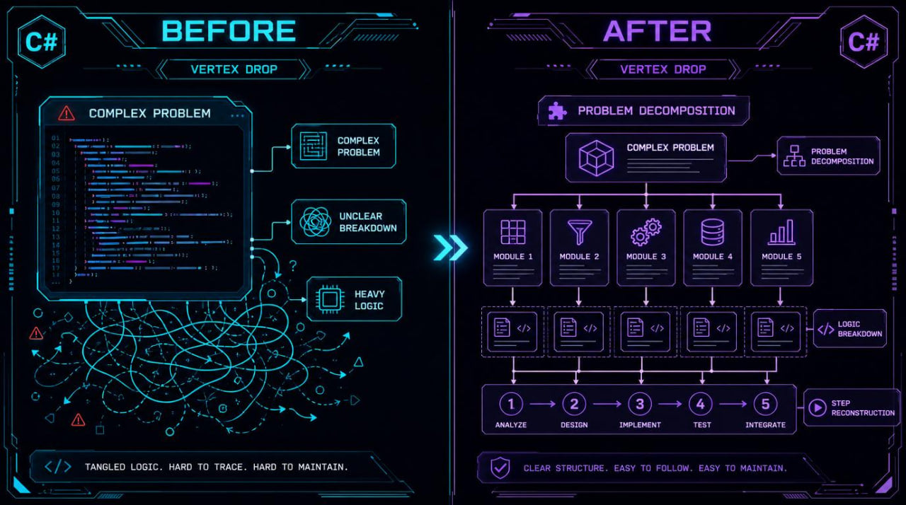Inphographic before/after "Vertex Drop"
